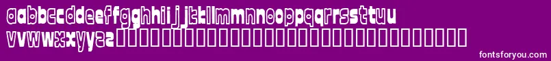 FontTwelve-fontti – valkoiset fontit violetilla taustalla