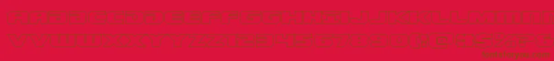 Dekarangerout Font – Brown Fonts on Red Background