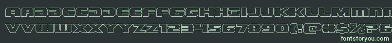 Dekarangerout Font – Green Fonts on Black Background