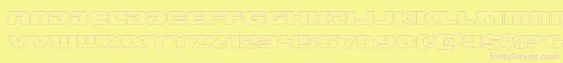 Dekarangerout Font – Pink Fonts on Yellow Background