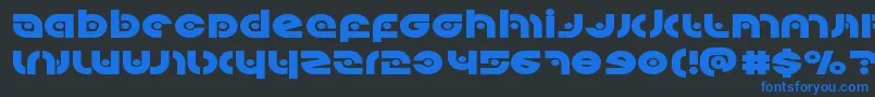 Kovacsspotexpand Font – Blue Fonts on Black Background