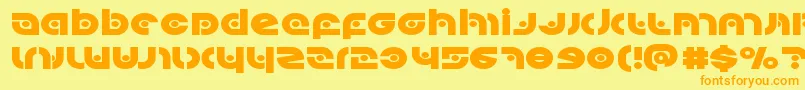 Kovacsspotexpand Font – Orange Fonts on Yellow Background