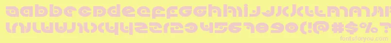 Police Kovacsspotexpand – polices roses sur fond jaune