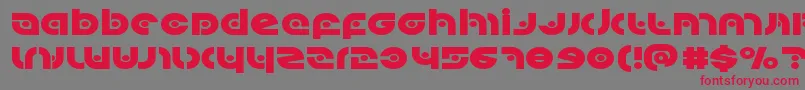 Kovacsspotexpand Font – Red Fonts on Gray Background