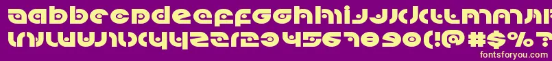 Kovacsspotexpand Font – Yellow Fonts on Purple Background