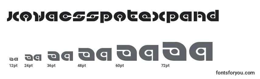 Kovacsspotexpand Font Sizes