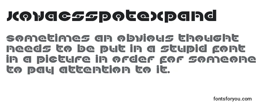 Schriftart Kovacsspotexpand