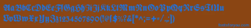 More about Plakatfraktur Font Plakatfraktur Font – Blue Fonts on Brown Background
