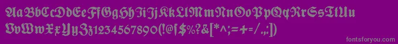 fuente Plakatfraktur – Fuentes Grises Sobre Fondo Morado