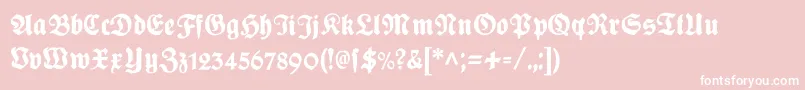 Plakatfraktur Font – White Fonts on Pink Background