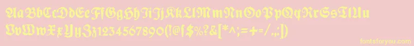 Plakatfraktur Font – Yellow Fonts on Pink Background