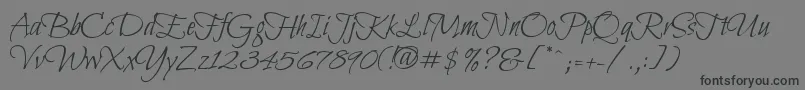 BilboSwashCaps Font – Black Fonts on Gray Background