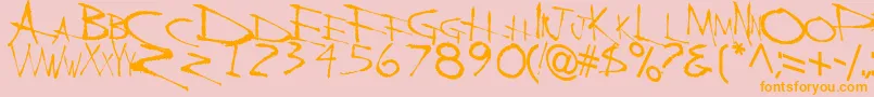 BackBoneRegularTtstd Font – Orange Fonts on Pink Background