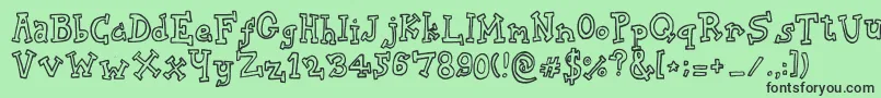 BiscuitTin Font – Black Fonts on Green Background