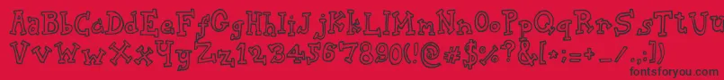 BiscuitTin Font – Black Fonts on Red Background