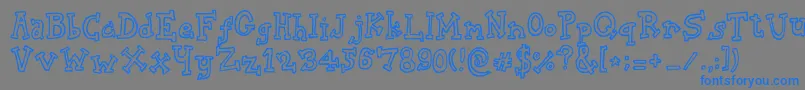 BiscuitTin Font – Blue Fonts on Gray Background