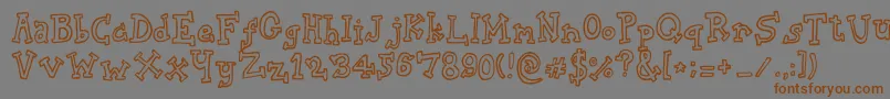 BiscuitTin Font – Brown Fonts on Gray Background