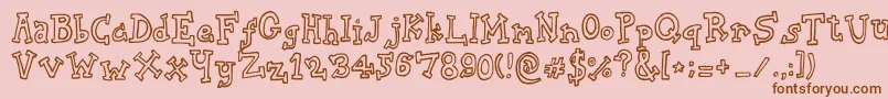 BiscuitTin Font – Brown Fonts on Pink Background