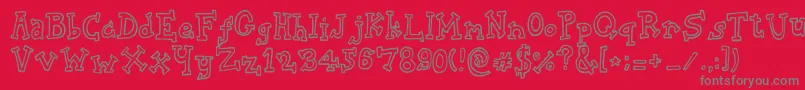 BiscuitTin Font – Gray Fonts on Red Background