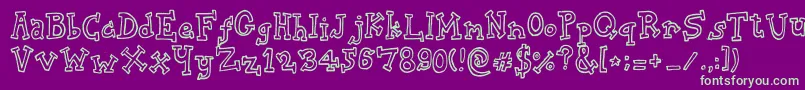 BiscuitTin Font – Green Fonts on Purple Background