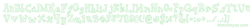 BiscuitTin Font – Green Fonts on White Background