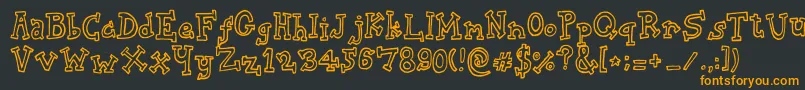 BiscuitTin Font – Orange Fonts on Black Background