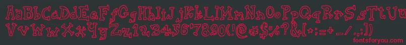 BiscuitTin Font – Red Fonts on Black Background