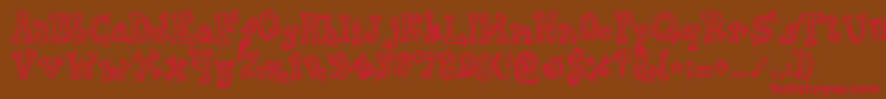 BiscuitTin Font – Red Fonts on Brown Background