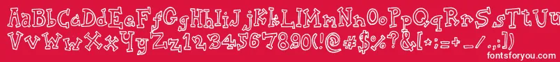 BiscuitTin Font – White Fonts on Red Background