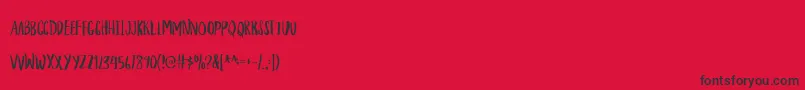 HouseplantDemo Font – Black Fonts on Red Background