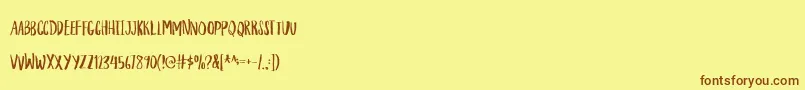 HouseplantDemo Font – Brown Fonts on Yellow Background