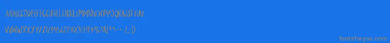 HouseplantDemo Font – Gray Fonts on Blue Background