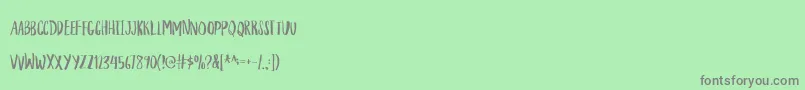HouseplantDemo Font – Gray Fonts on Green Background