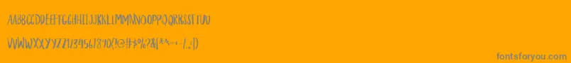 HouseplantDemo Font – Gray Fonts on Orange Background