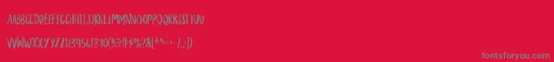HouseplantDemo Font – Gray Fonts on Red Background