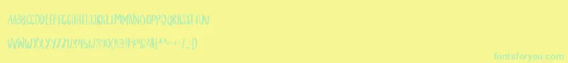 HouseplantDemo Font – Green Fonts on Yellow Background