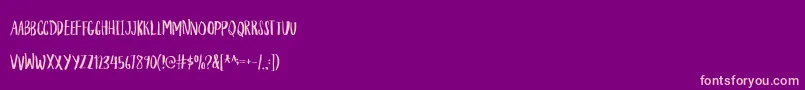 HouseplantDemo-Schriftart – Rosa Schriften auf violettem Hintergrund