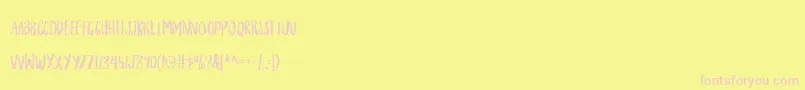 HouseplantDemo Font – Pink Fonts on Yellow Background