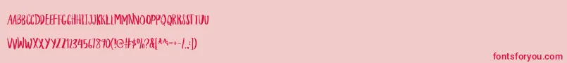 HouseplantDemo Font – Red Fonts on Pink Background