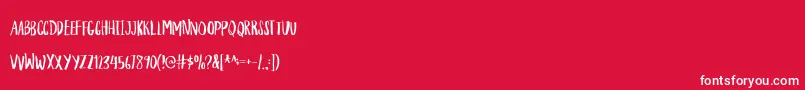HouseplantDemo Font – White Fonts on Red Background