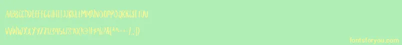 HouseplantDemo-Schriftart – Gelbe Schriften auf grünem Hintergrund
