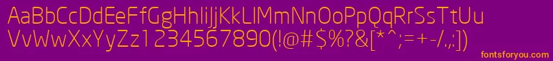 NeoSansCyrLight Font – Orange Fonts on Purple Background