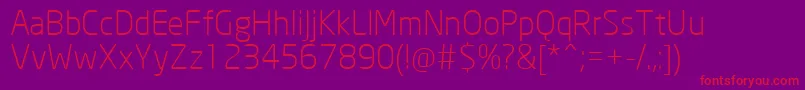 NeoSansCyrLight Font – Red Fonts on Purple Background