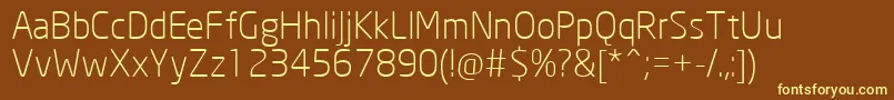 NeoSansCyrLight Font – Yellow Fonts on Brown Background