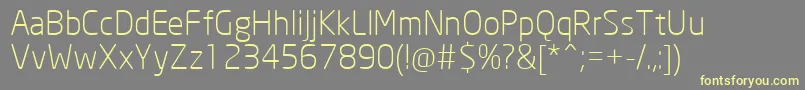 Шрифт NeoSansCyrLight – жёлтые шрифты на сером фоне