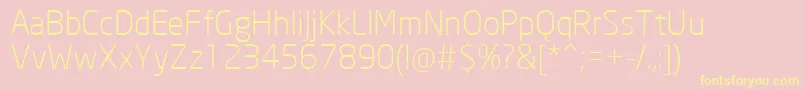 NeoSansCyrLight Font – Yellow Fonts on Pink Background