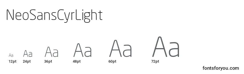 NeoSansCyrLight Font Sizes