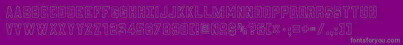 3x5outli Font – Gray Fonts on Purple Background