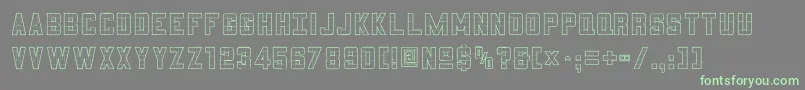 3x5outli Font – Green Fonts on Gray Background