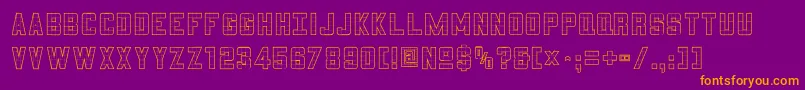 3x5outli Font – Orange Fonts on Purple Background